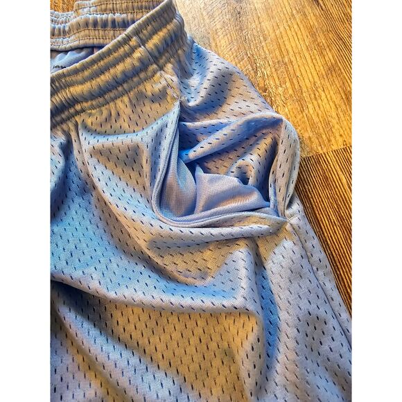 Champion Light Blue Mesh Athletic Shorts Elastic Waistband Logo Unisex Small - Picture 9 of 12